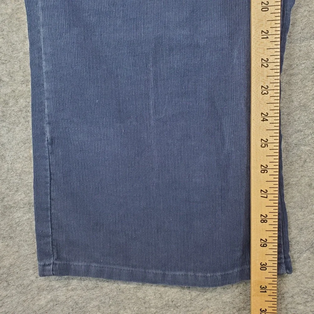 Levi's 567 Low Loose Boot Corduroy Pants Mens 36x30 Navy Blue Baggy Wide Leg USA